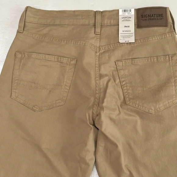 Levi 30x 32 ATHLETIC FIT pant- khaki - Picture 12 of 13